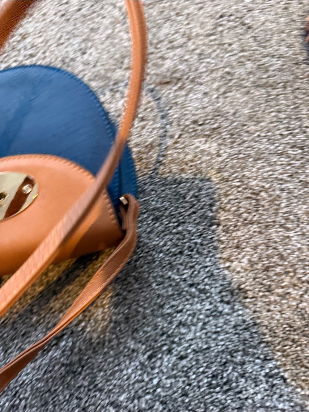 Simply Noelle Navy and Brown Round Crossbody Bag - Picture 14 of 16